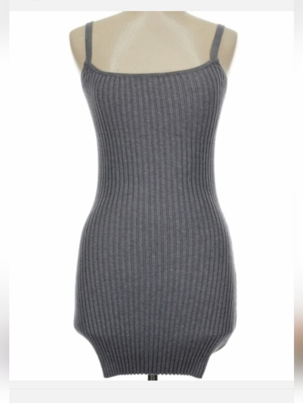 Endless Blu Ribbed Knit Bodycon Mini Dress- Heathered Purple
